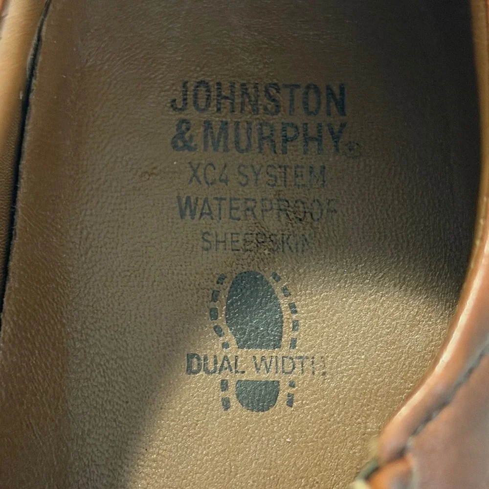 Johnston & Murphy XC4 Mens Brown Leather Waterproof Loafers 20-2423 Size 14 XW